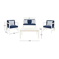 Safavieh Montez 4-pc. Conversation Set Cushioned
