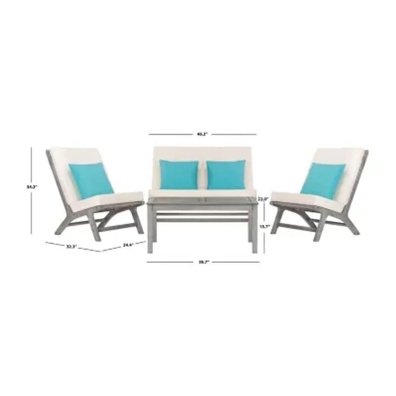 Safavieh Chaston 4-pc. Conversation Set Cushioned