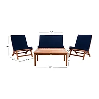 Safavieh Chaston 4-pc. Conversation Set Cushioned