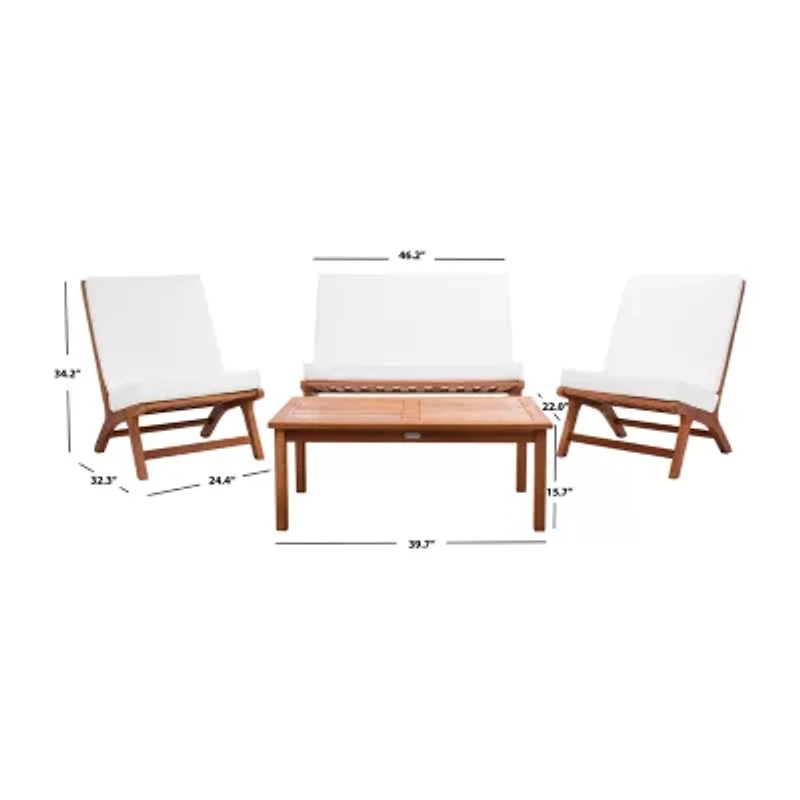Safavieh Chaston 4-pc. Conversation Set Cushioned
