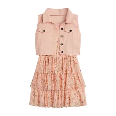 Knit Works Little & Big Kid Girls Short Sleeve Dress Set