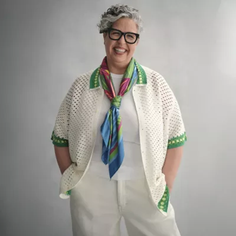 Hope & Wonder Pride Unisex Short Sleeve Crochet Button-Down Shirt