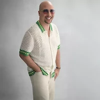 Hope & Wonder Pride Unisex Short Sleeve Crochet Button-Down Shirt