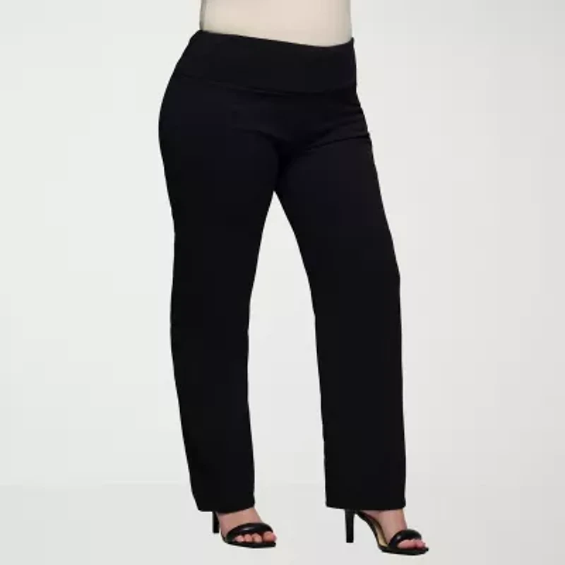 24seven Comfort Apparel Womens Plus Skinny Mid Rise Pant