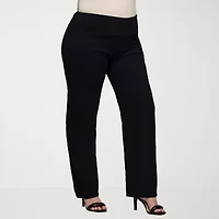 24seven Comfort Apparel Womens Plus Skinny Mid Rise Pant