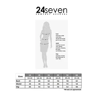 24seven Comfort Apparel Womens Mid Rise Midi A-Line Skirt-Plus