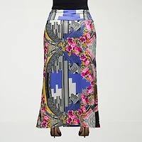 24seven Comfort Apparel Womens Mid Rise Maxi Skirt - Plus