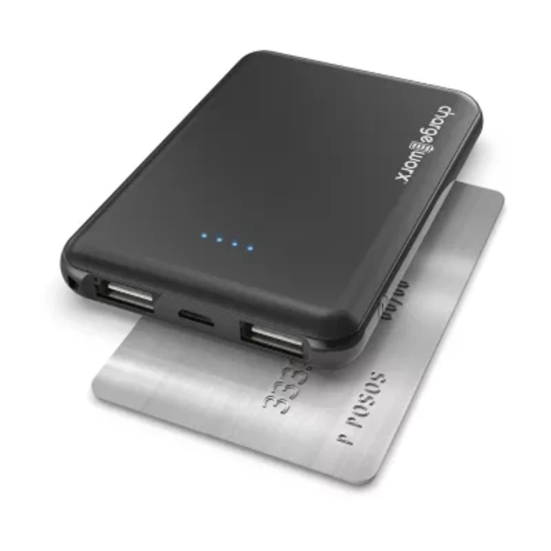 Chargeworx Super Slim 5000mah Dual Usb Battery Pack