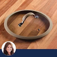 Rachael Ray Cook + Create 10" Silicone-Rimmed Glass Lid