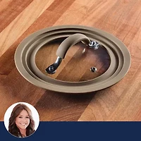 Rachael Ray Cook + Create Universal 8.5" Silicone-Rimmed Glass Lid