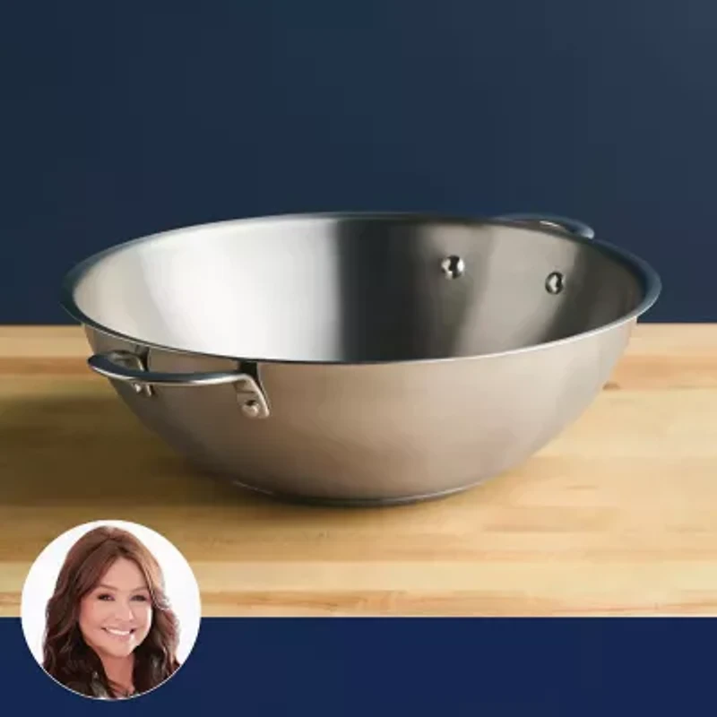 Rachael Ray Professional Stainless Steel 14" Wok