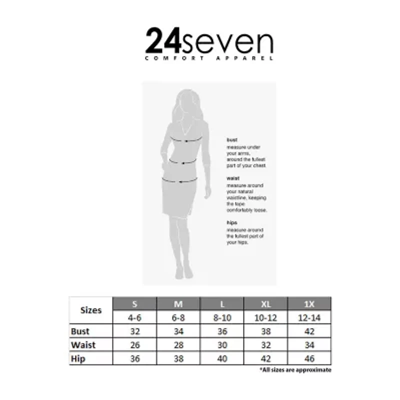 24seven Comfort Apparel Womens Slim Mid Rise Pant