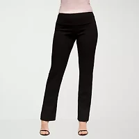 24seven Comfort Apparel Womens Slim Mid Rise Pant