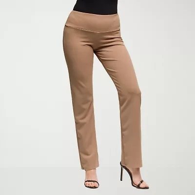 24seven Comfort Apparel Womens Slim Mid Rise Pant