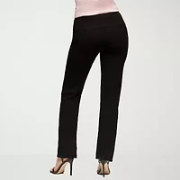 24seven Comfort Apparel Womens Slim Mid Rise Pant
