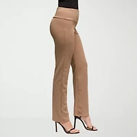 24seven Comfort Apparel Womens Slim Mid Rise Pant