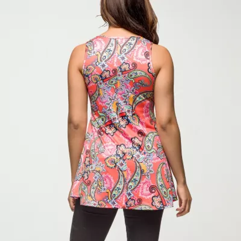 24seven Comfort Apparel Womens Scoop Neck Sleeveless Tank Top