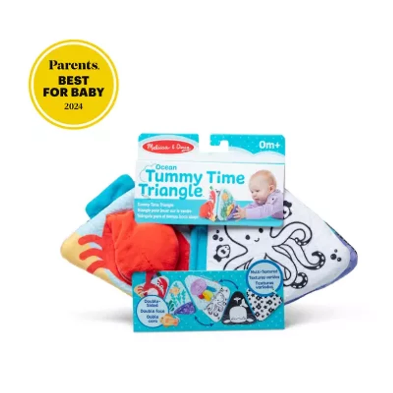 Melissa & Doug Ocean Tummy Time Triangle Interactive Toy