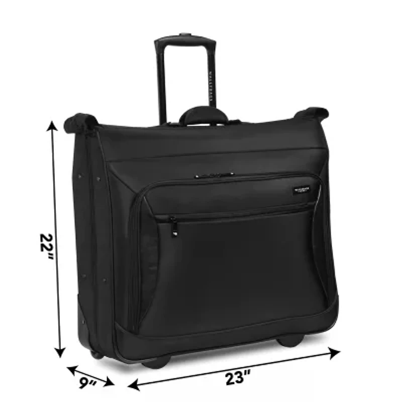 WallyBags 45" Premium Rolling Garment Bag With Multiple Pockets