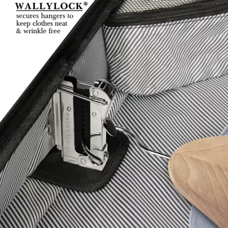 WallyBags 45" Premium Rolling Garment Bag With Multiple Pockets