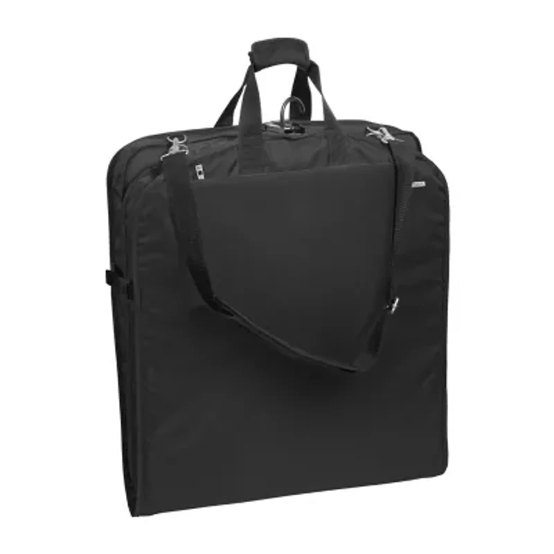 WallyBags 52" Premium Travel Garment Bag With Shoulder Strap, Two Large Pockets And Printed Lining