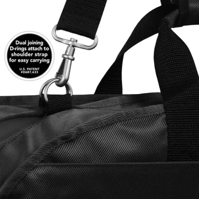 WallyBags 52" Premium Travel Garment Bag With Shoulder Strap, Two Large Pockets And Printed Lining