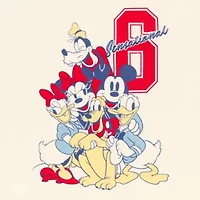 Womens Crew Neck Short Sleeve Fitted Mickey and Friends Juniors Graphic T-Shirt