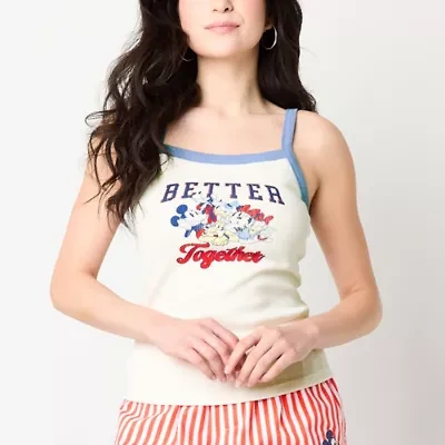 Womens Juniors Sleeveless Mickey and Friends Tank Top