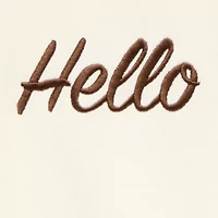 Womens Juniors V Neck Long Sleeve Embroidered Hello Kitty Sweatshirt