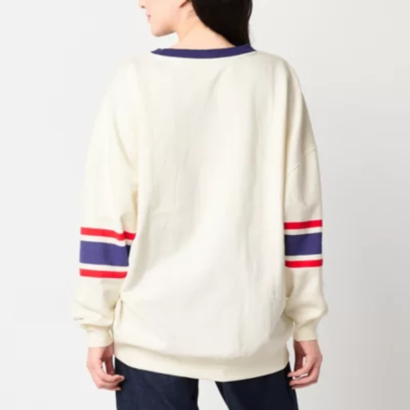 Womens Crew Neck Long Sleeve Mickey and Friends Juniors Sweatshirt