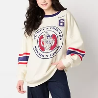Womens Crew Neck Long Sleeve Mickey and Friends Juniors Sweatshirt