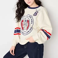 Womens Crew Neck Long Sleeve Mickey and Friends Juniors Sweatshirt
