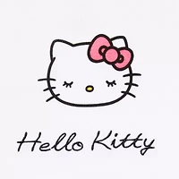Hello Kitty Pointelle Ringer Tee Womens Crew Neck Short Sleeve Fitted Juniors Graphic T-Shirt