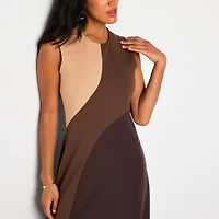 Melonie T Womens Sleeveless Midi Fit + Flare Dress