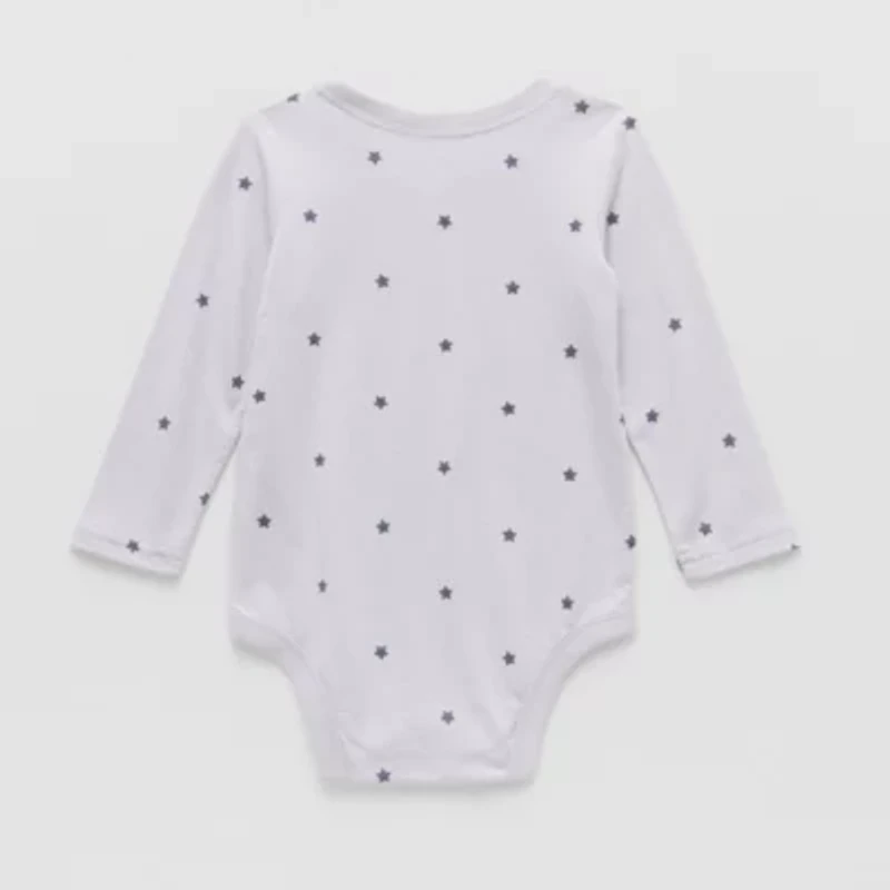 Okie Dokie Baby Boys Round Neck Long Sleeve Bodysuit