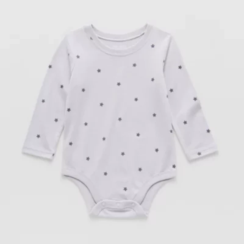 Okie Dokie Baby Boys Round Neck Long Sleeve Bodysuit