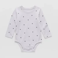 Okie Dokie Baby Boys Round Neck Long Sleeve Bodysuit