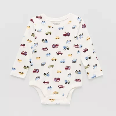Okie Dokie Baby Boys Round Neck Long Sleeve Bodysuit