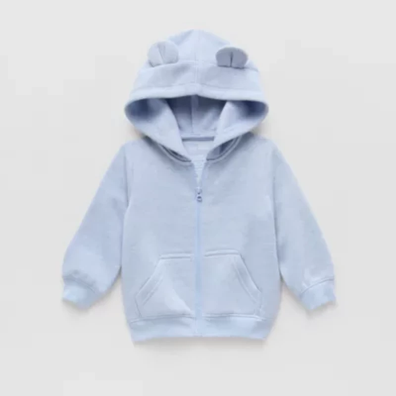 Okie Dokie Baby Boys Fleece Hooded Lightweight Jacket