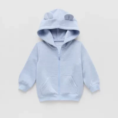 Okie Dokie Baby Boys Fleece Hooded Lightweight Jacket