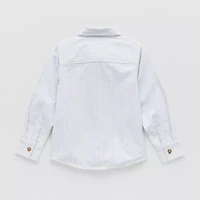 Okie Dokie Toddler & Little Boys Long Sleeve Regular Fit Button-Down Shirt