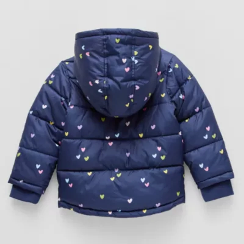 Okie Dokie Toddler Girls Water Resistant Heavyweight Puffer Jacket