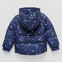 Okie Dokie Toddler Girls Water Resistant Heavyweight Puffer Jacket
