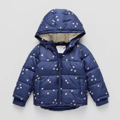 Okie Dokie Toddler Girls Water Resistant Heavyweight Puffer Jacket