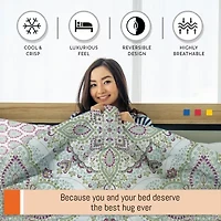 Color Sense 3-pc. Reversible Duvet Cover Set