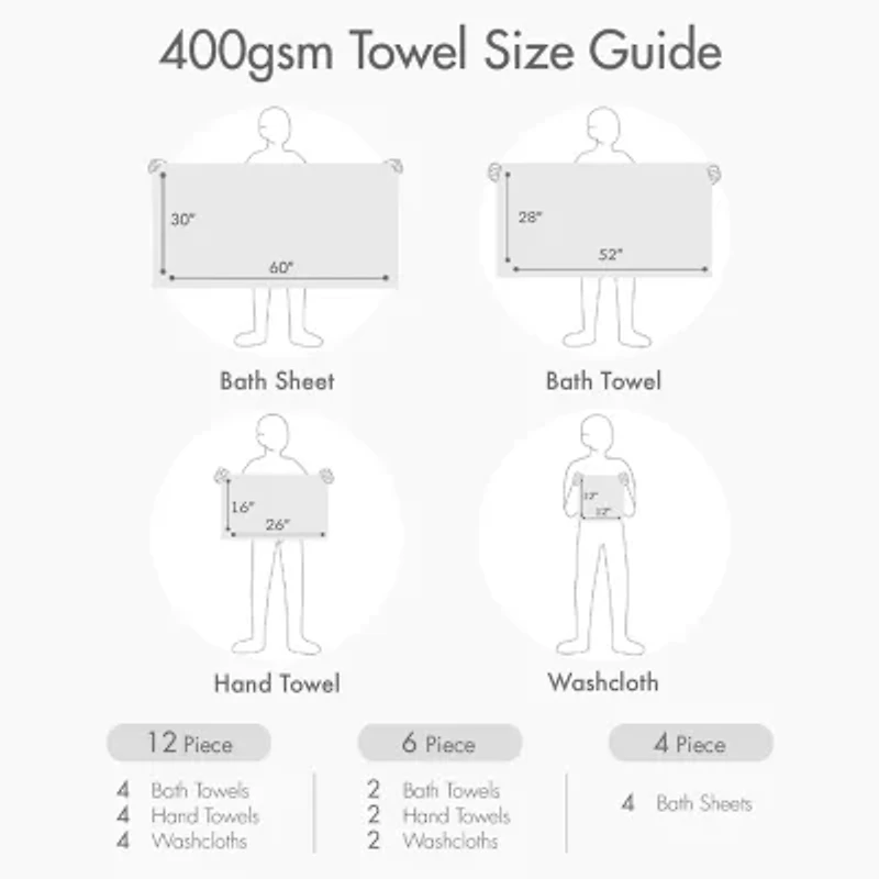 510 Design 100% Cotton 4-pc. Quick Dry Bath Towel Set