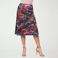 24seven Comfort Apparel Womens Mid Rise A-Line Skirt