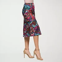 24seven Comfort Apparel Womens Mid Rise A-Line Skirt