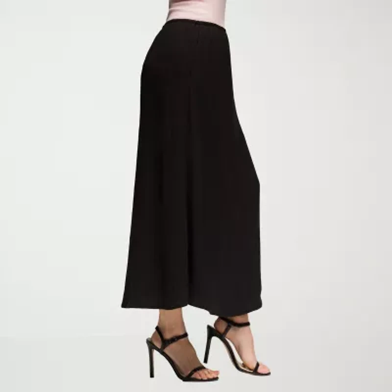 24seven Comfort Apparel Womens Mid Rise Long A-Line Skirt