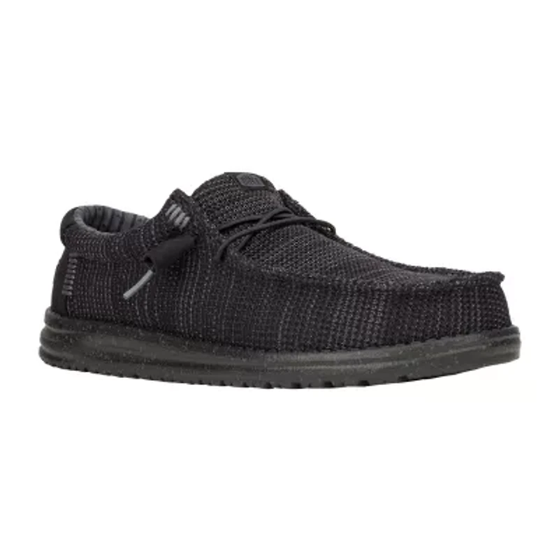 HEYDUDE Wally Stretch Sox Mens Round Closed Toe Slip-On Shoe